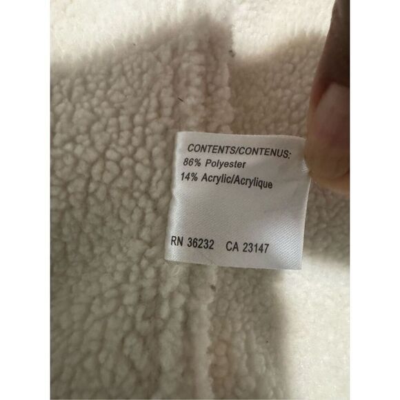 Talbots pink Faux suede vintage Sherpa lined snap button front jacket L - Picture 4 of 8